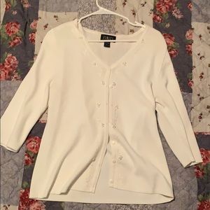 White cardigan